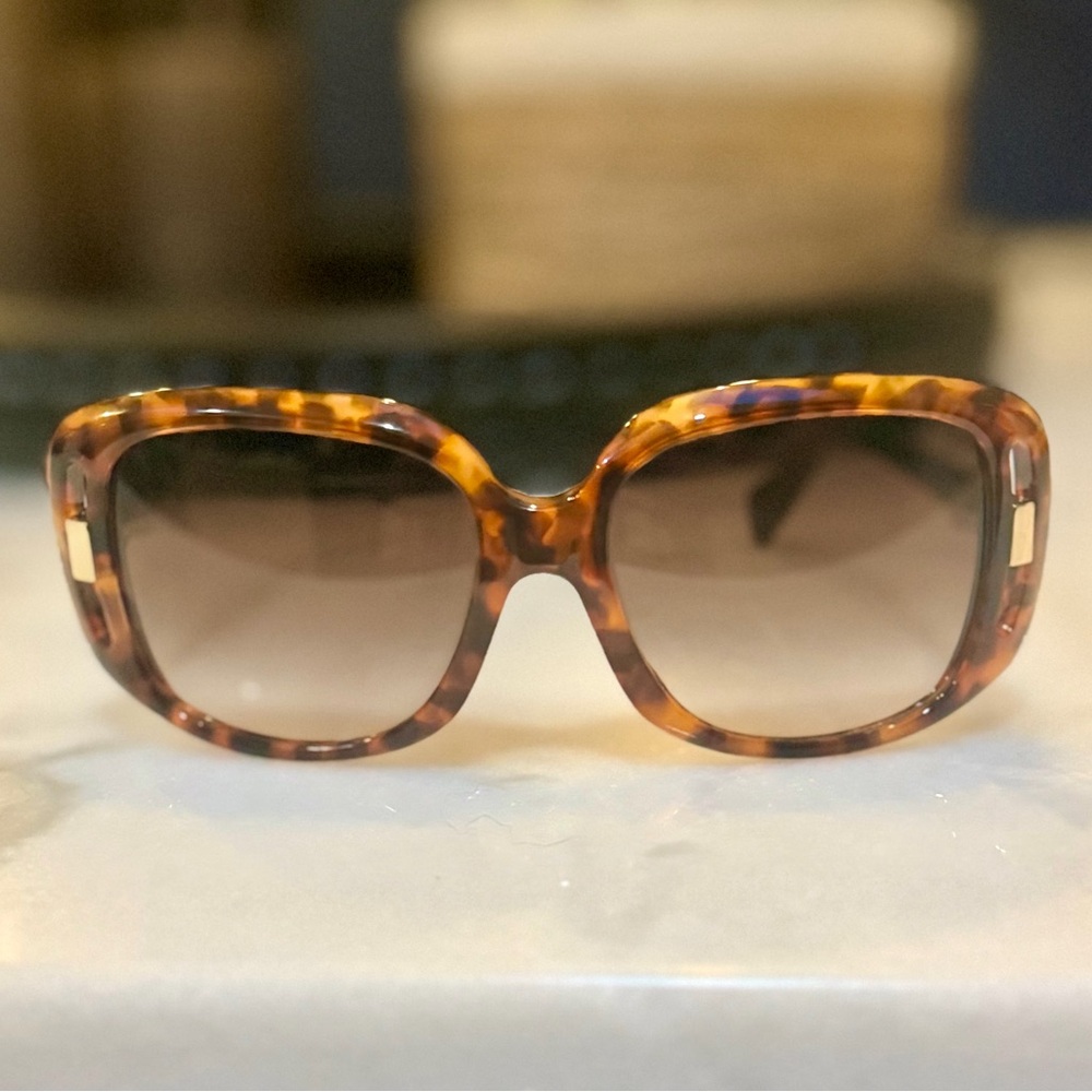 Alexander McQueen Brown Tortoise Sunglasses